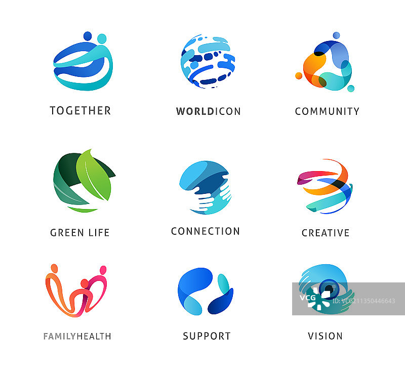 创意科技生物技术Logo合集图片素材