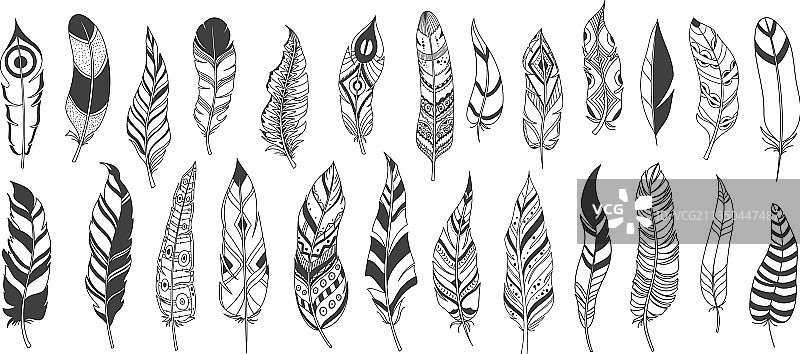 乡村民族风装饰羽毛图片素材