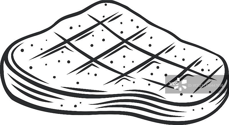 烤牛排轮廓图标图片素材