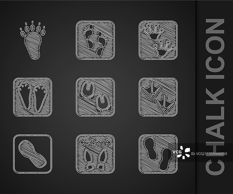 野猪爪印安全距离图片素材