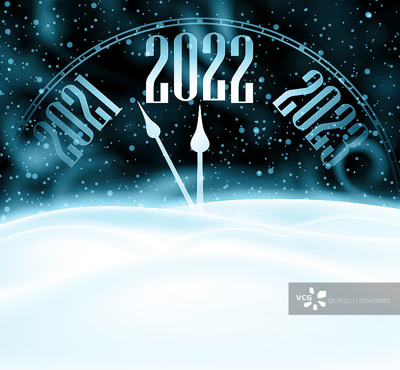 指向2022年的时钟指针图片素材