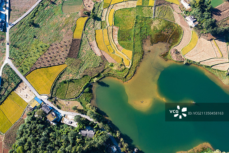 航拍田园自然风光图片素材