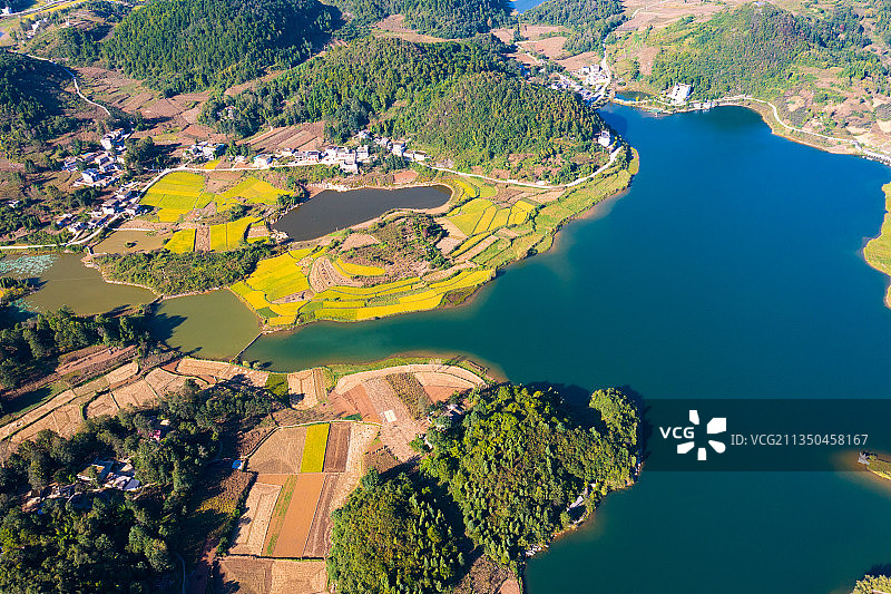 航拍田园自然风光图片素材