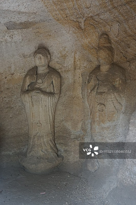 山西太原龙山石窟图片素材