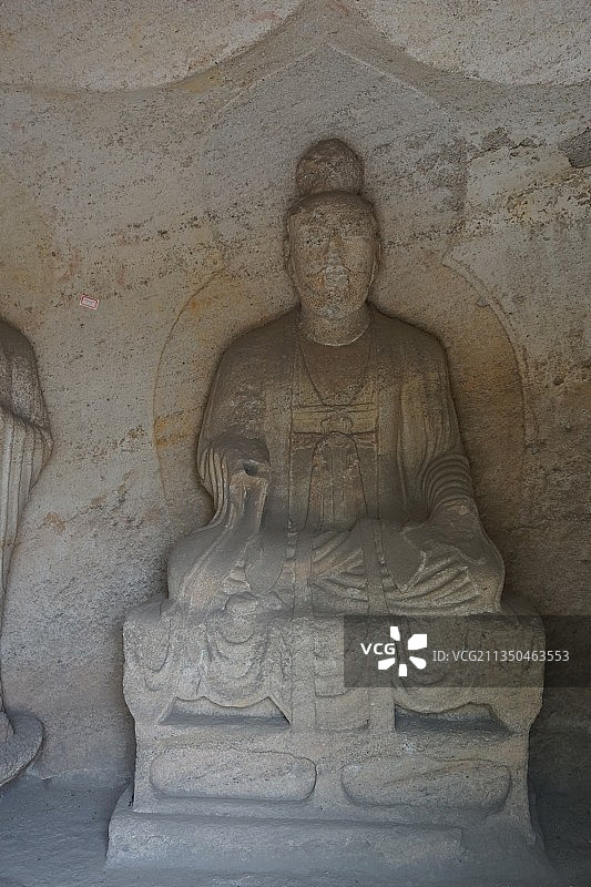 山西太原龙山石窟图片素材