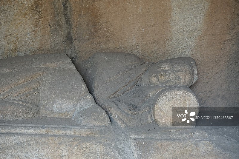 山西太原龙山石窟图片素材