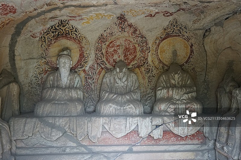 山西太原龙山石窟图片素材