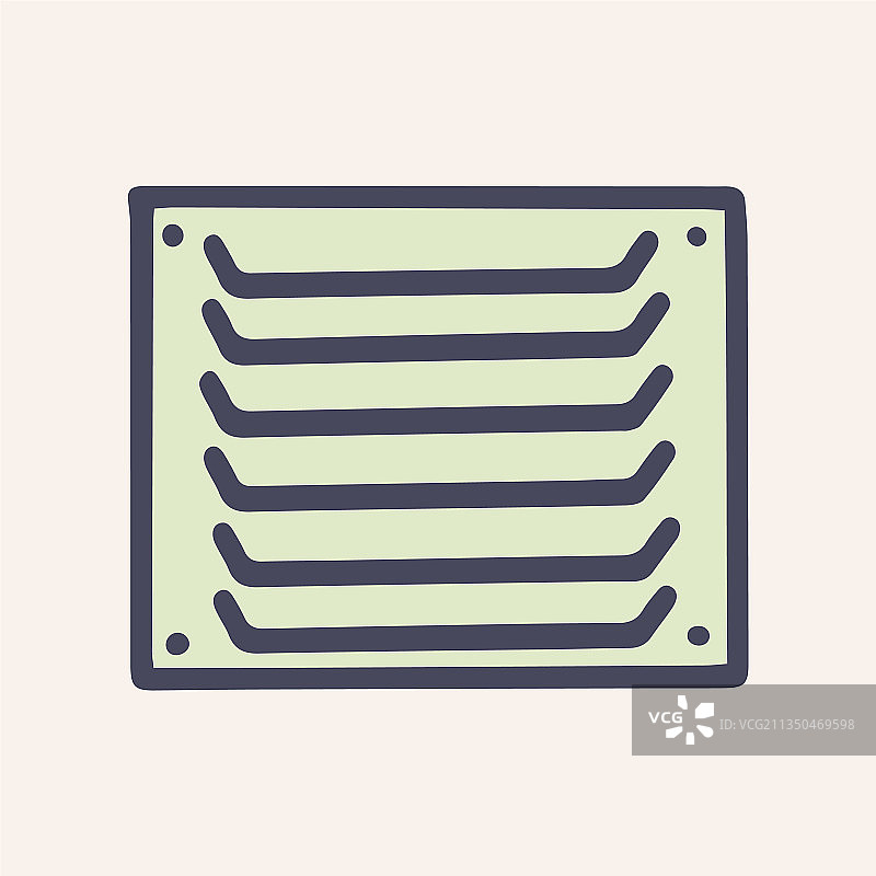 铁制通风格栅彩色涂鸦简图图片素材