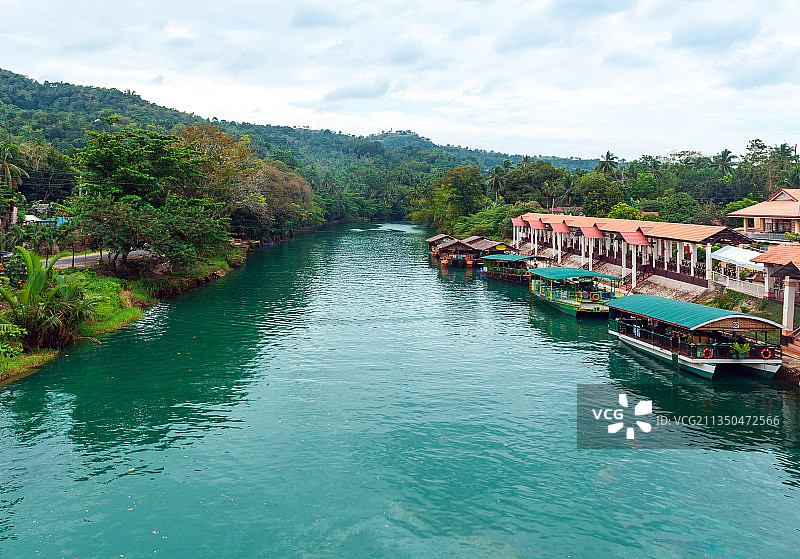 菲律宾罗博河游船图片素材