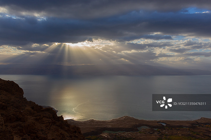 日落时大海与天空的风景图片素材