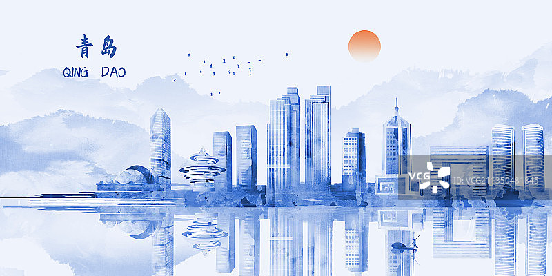 中国风青岛地标建筑图片素材