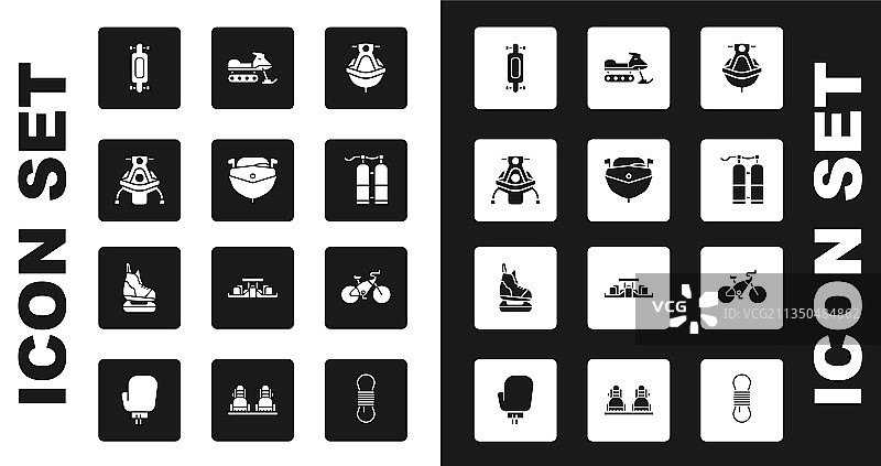 喷气滑雪、快艇、雪地摩托、长板集合图片素材