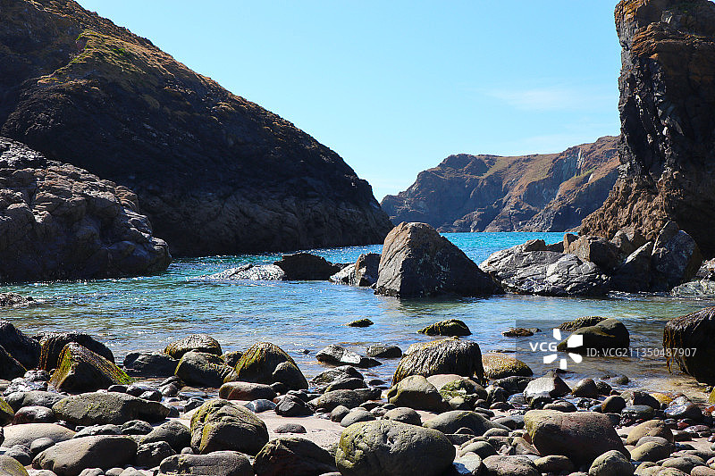 英国赫尔斯顿蜥蜴镇海 rocks风光图片素材