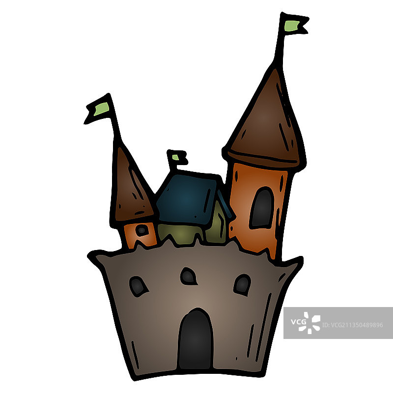 城堡涂鸦图片素材