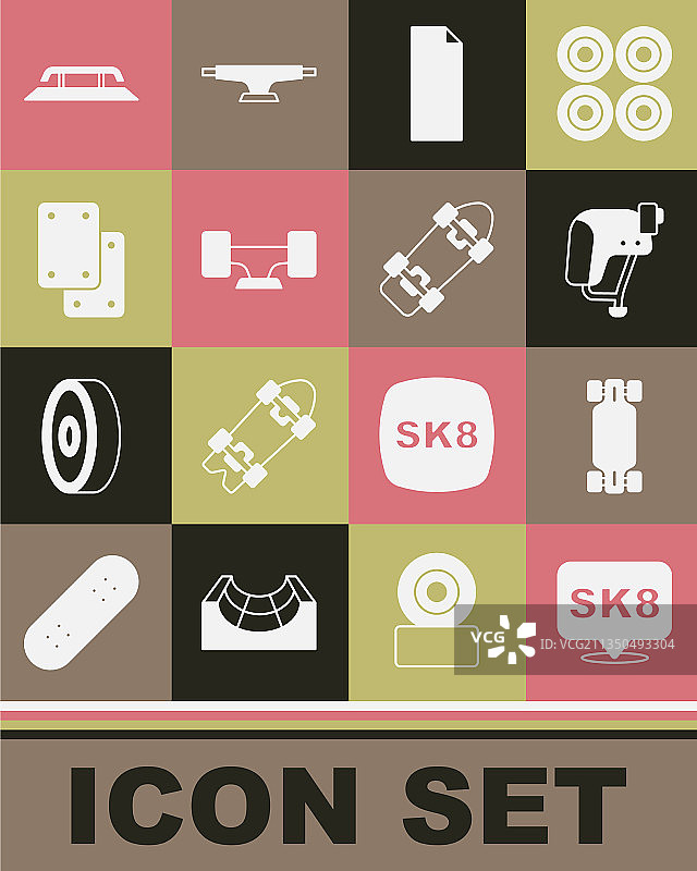 滑板、长板或滑板头盔套装图片素材