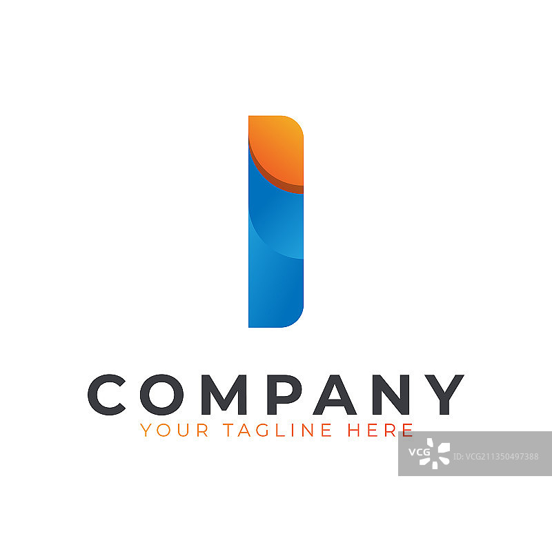 创意字母I黄色标志设计图片素材