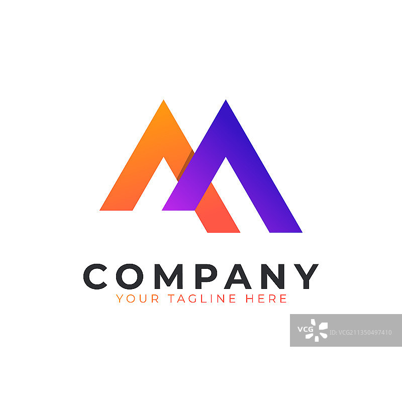 创意首字母M Logo现代优雅设计图片素材