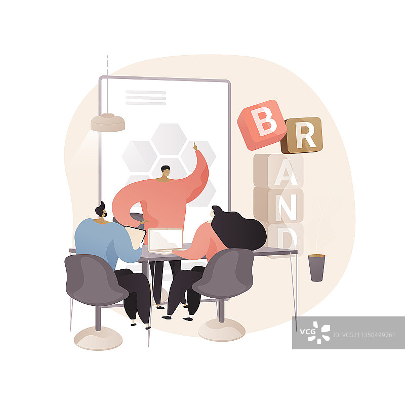 品牌研讨会抽象概念图片素材