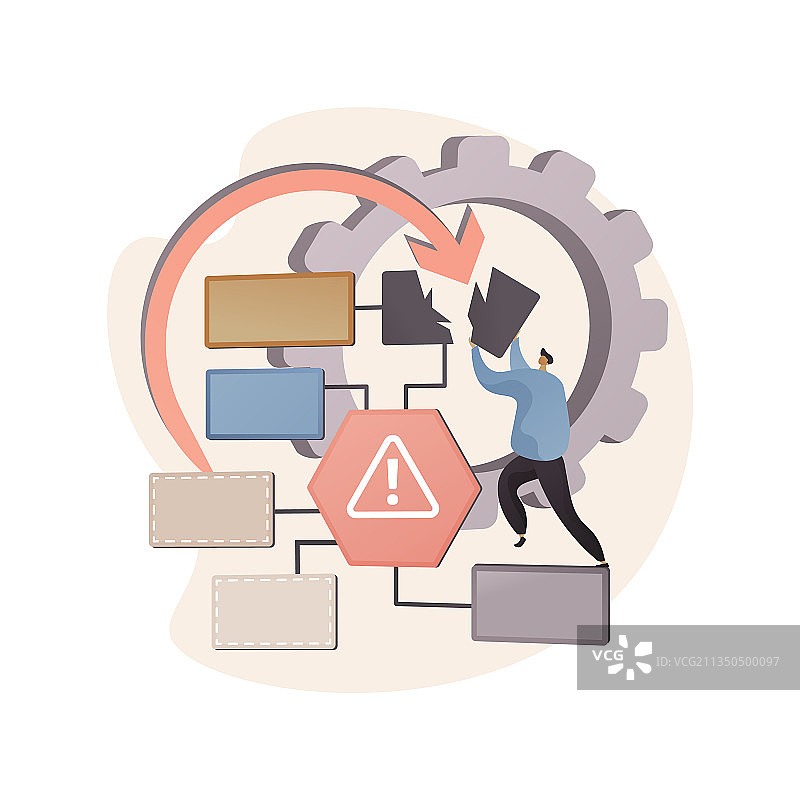 业务连续性和灾难恢复抽象概念图片素材