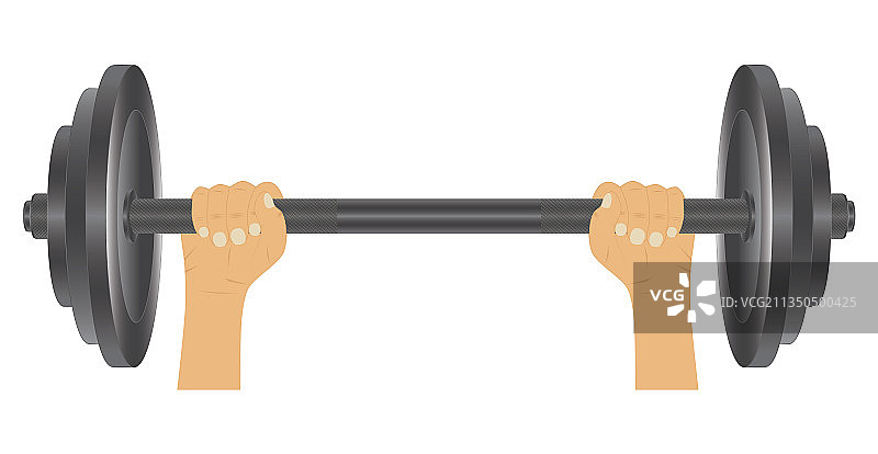 手持杠铃图片素材
