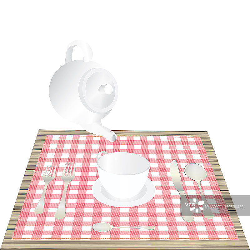 桌子上的餐具图片素材