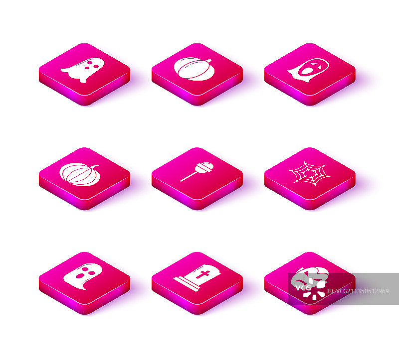 带十字架南瓜棒棒糖的墓碑图片素材