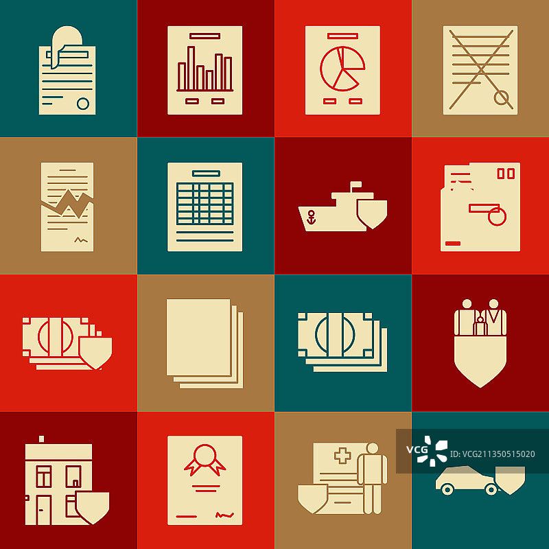 带有盾牌、家庭保险标志的汽车合集图片素材