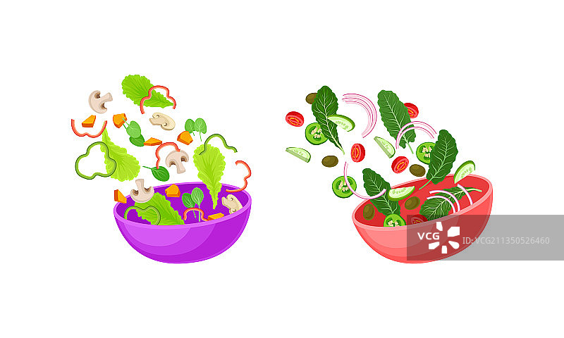 碗中食材素食沙拉图片素材