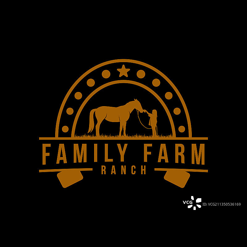 家庭牧场标志设计图片素材
