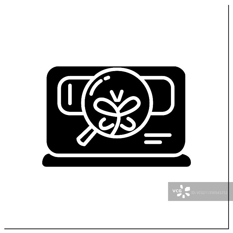 有机搜索营销字形图标图片素材