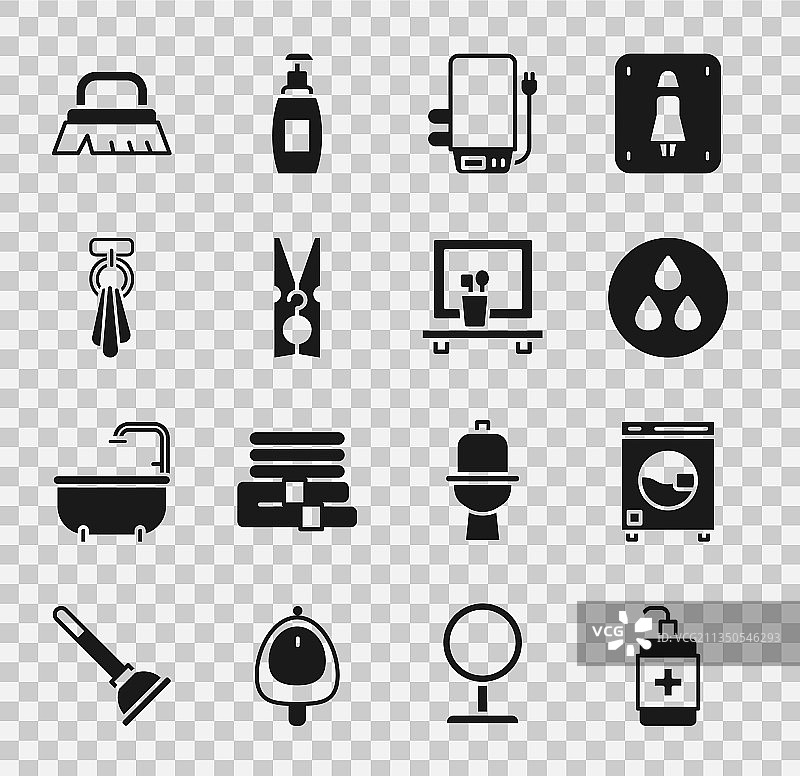 洗手液瓶洗衣机水滴套装图片素材