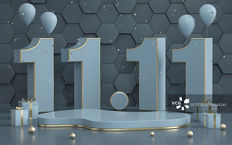 产品展台三维图形双11促销背景图片素材