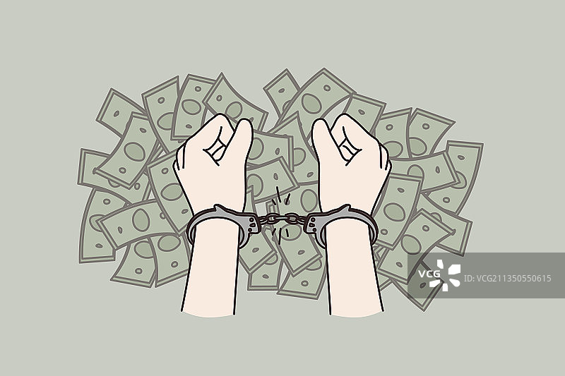 停止腐败和金融犯罪概念图片素材