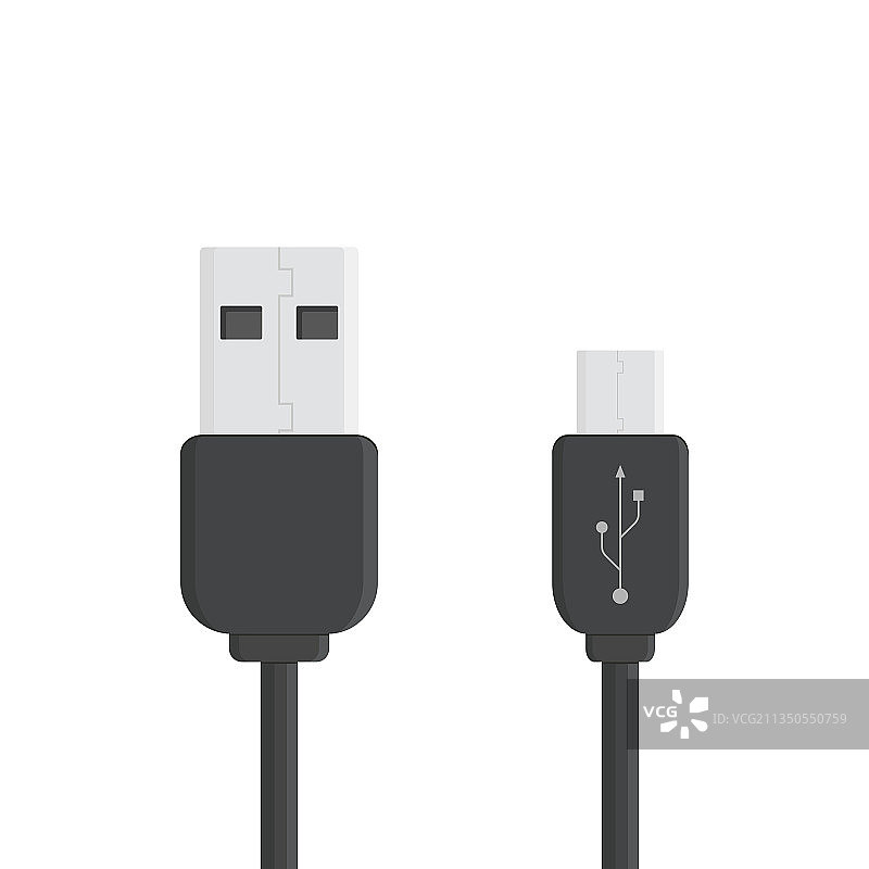 黑色微型电缆图标图片素材