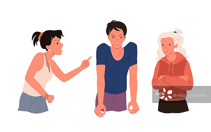 愤怒人群的争吵打斗图片素材