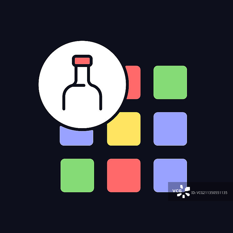 深色再生玻璃瓷砖RGB颜色图标图片素材