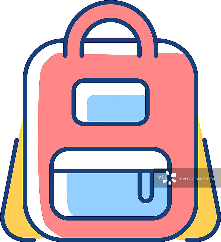 RGB颜色书包图标图片素材
