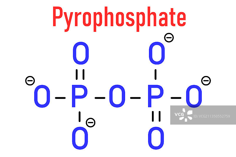 焦磷酸PPI阴离子骨架式图片素材