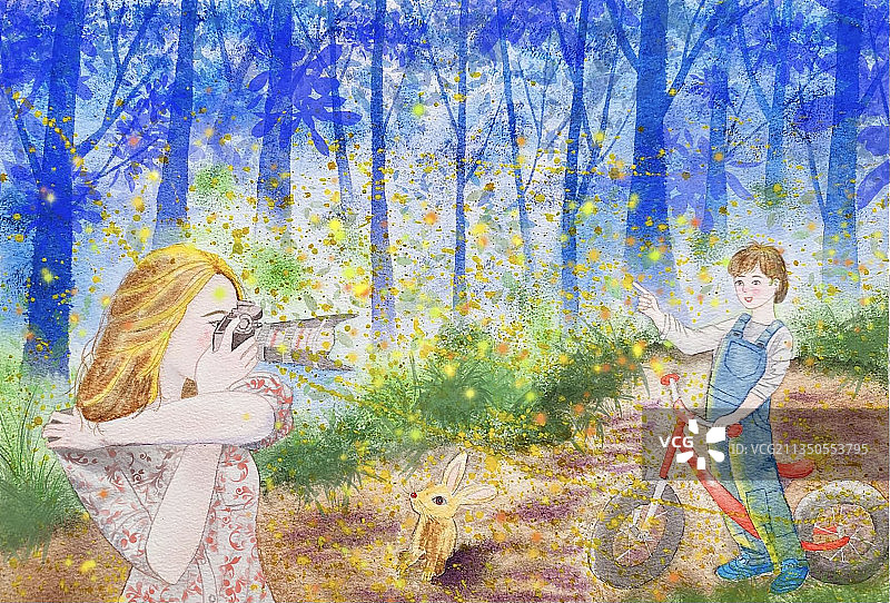 夏夜的回忆图片素材