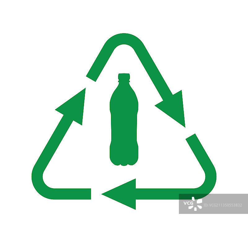 回收塑料瓶线条图标图片素材