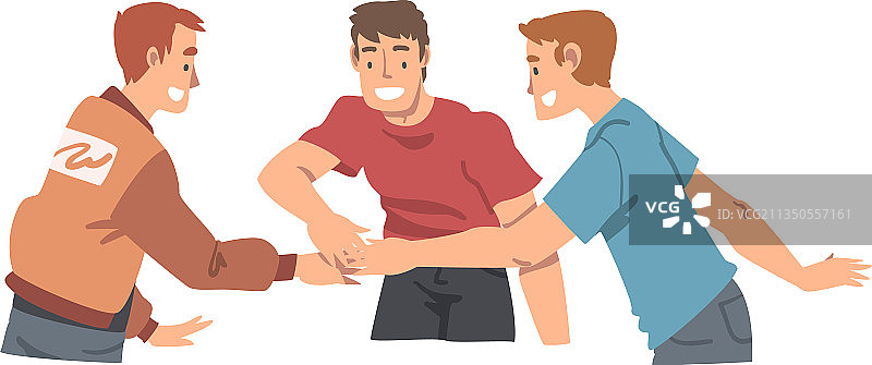 快乐的男人叠手图片素材