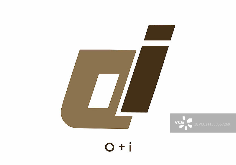 OI首字母棕色设计图片素材