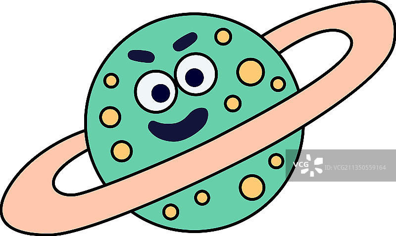 土星涂鸦图标图片素材