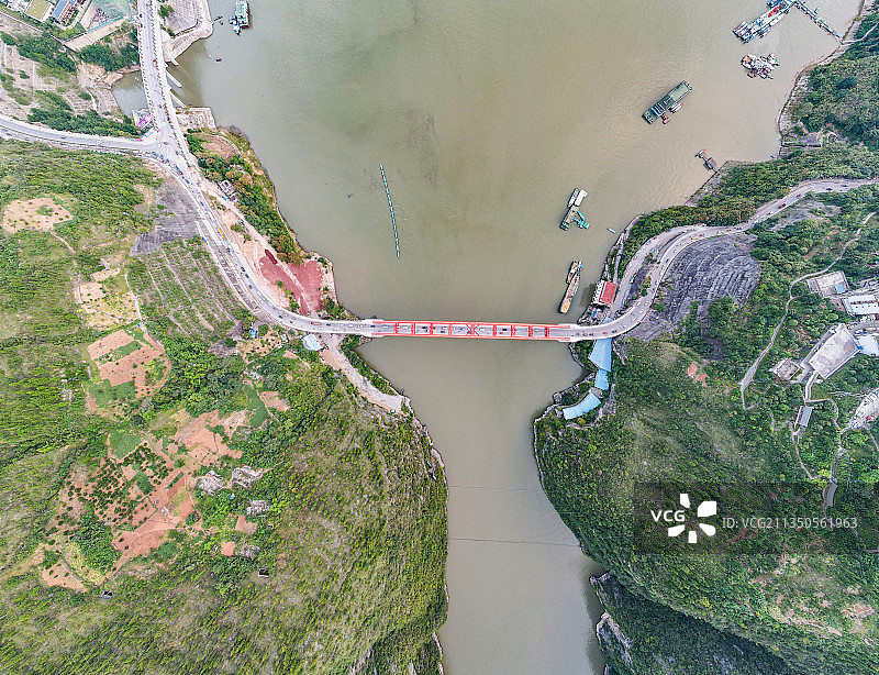 航拍龙门峡图片素材