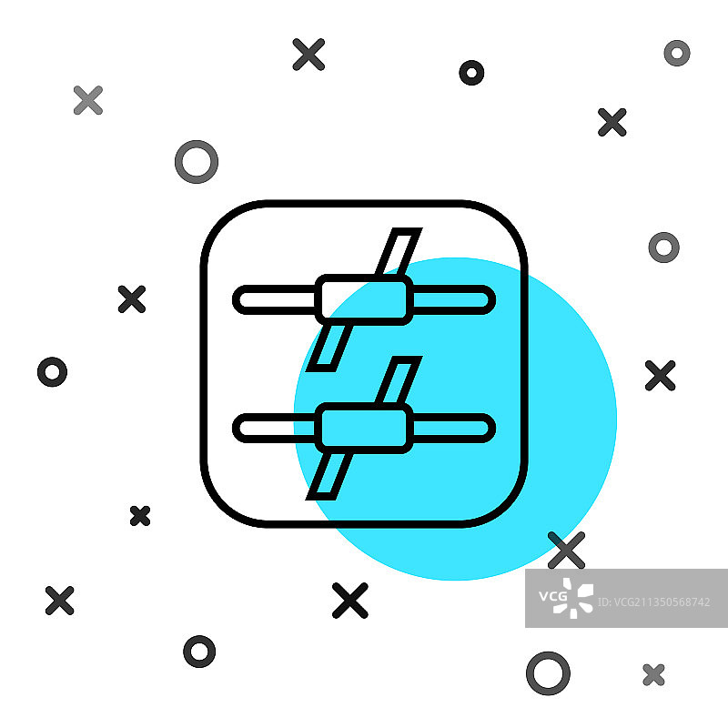 白色背景上的黑色铁丝网图标图片素材