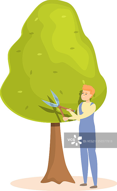 树木修剪刀片图标卡通园林图片素材