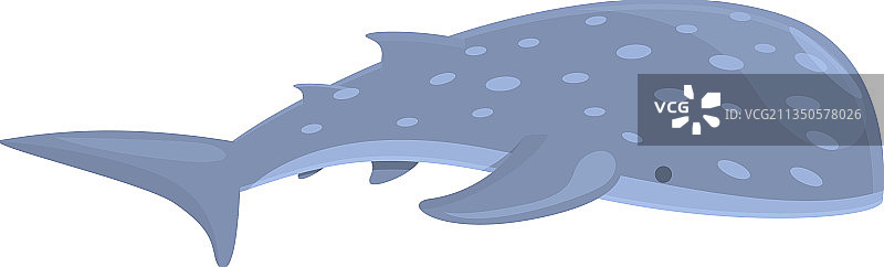 卡通海洋生物鲸鲨图标图片素材
