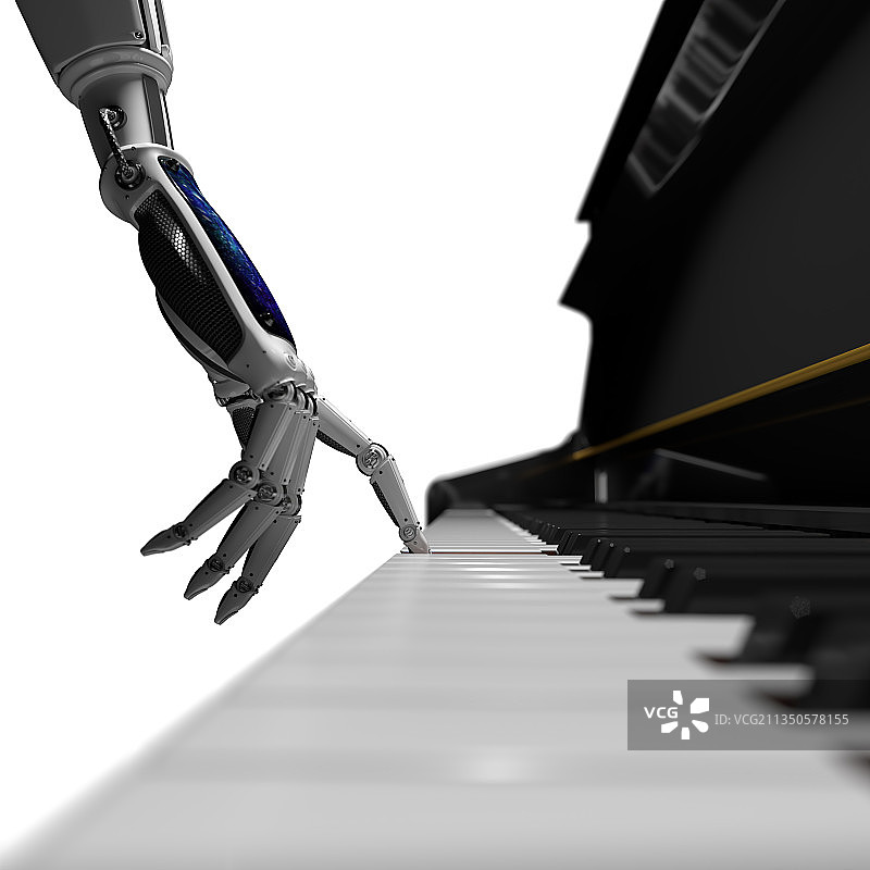 机器手在弹钢琴图片素材