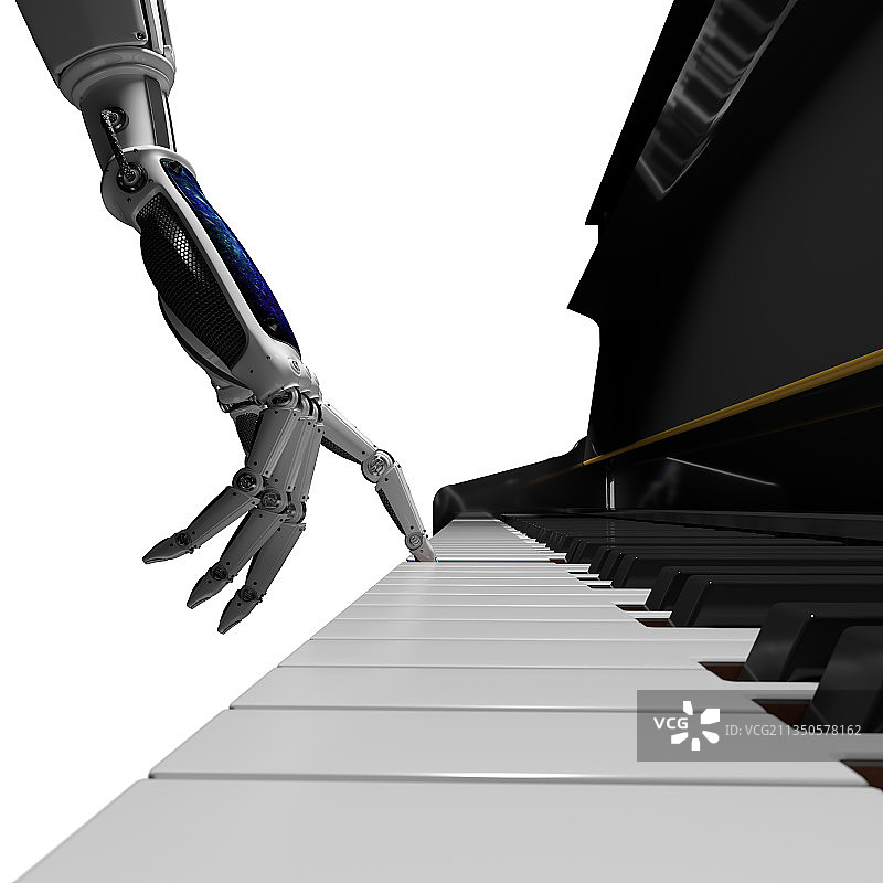 机器手在弹钢琴图片素材