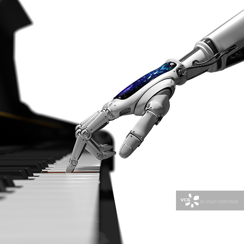 机器手在弹钢琴图片素材